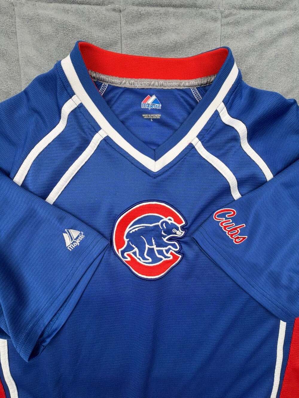 Majestic Chicago Cubs MLB Men's V-Neck Batting Practice Pullover Jersey